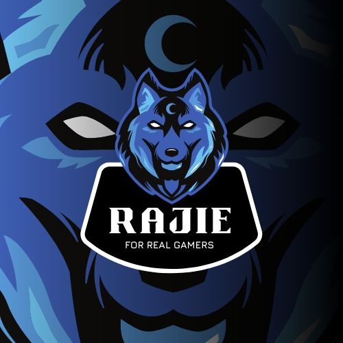 Blue and Black E-Sports Illustrative Modern Gaming Logo