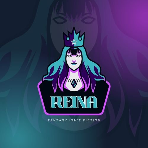 Gaming Logo in Teal and Purple E-Sports Illustrative Style