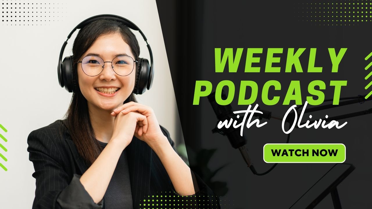 Green Neon and Black Bold Modern Gradient Geometric Shape Decorative Weekly Podcast YouTube Thumbnail