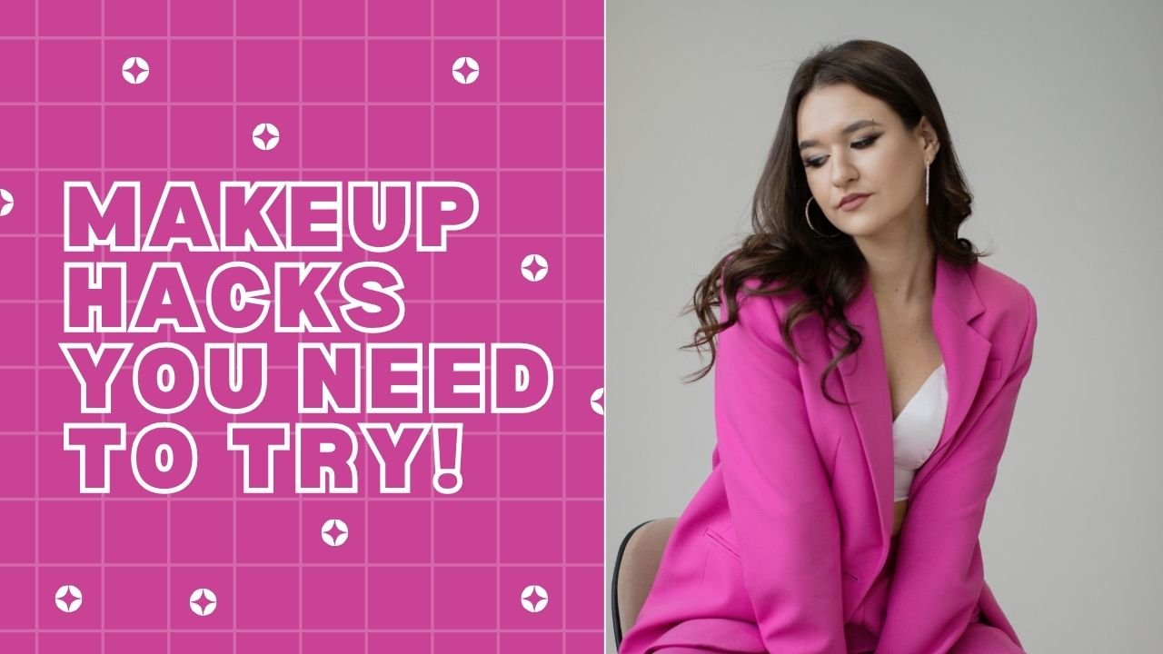 White Pink Simple Modern Make Up Youtube Thumbnail