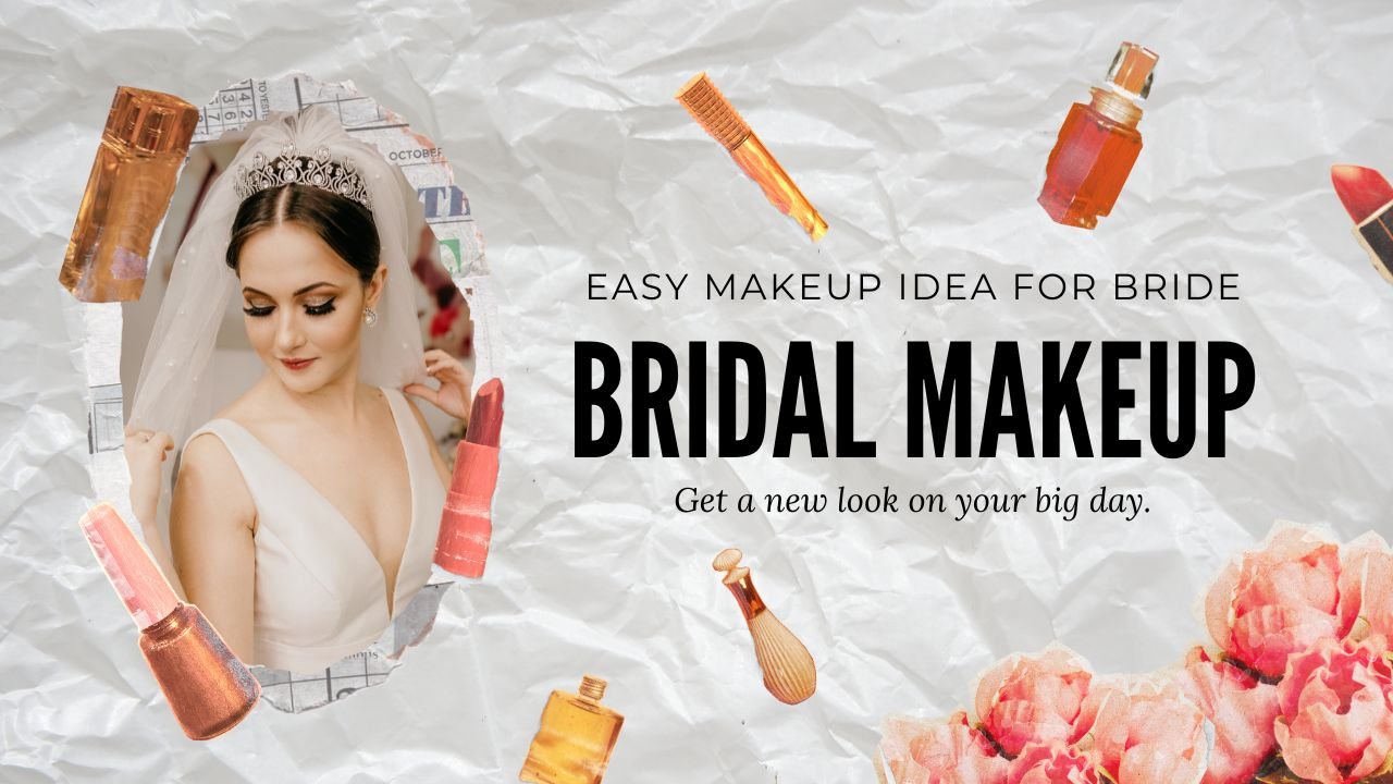White and Pink Vintage Bridal Makeup YouTube Thumbnail